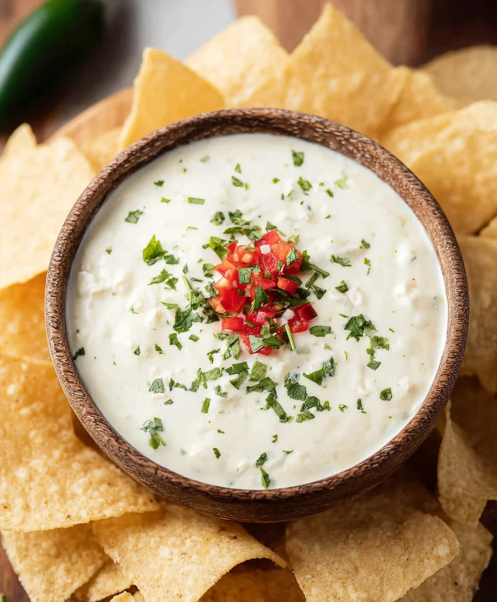Best Mexican White Cheese Dip Recipe-Easy & Creamy