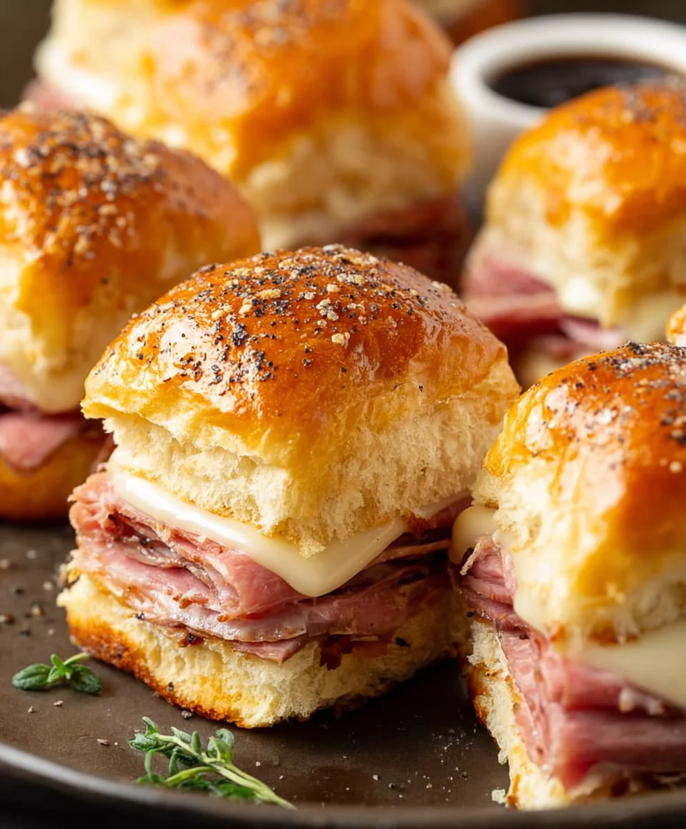 Beef Beef Ham Cheese Sliders - Ultimate Party Appetizer