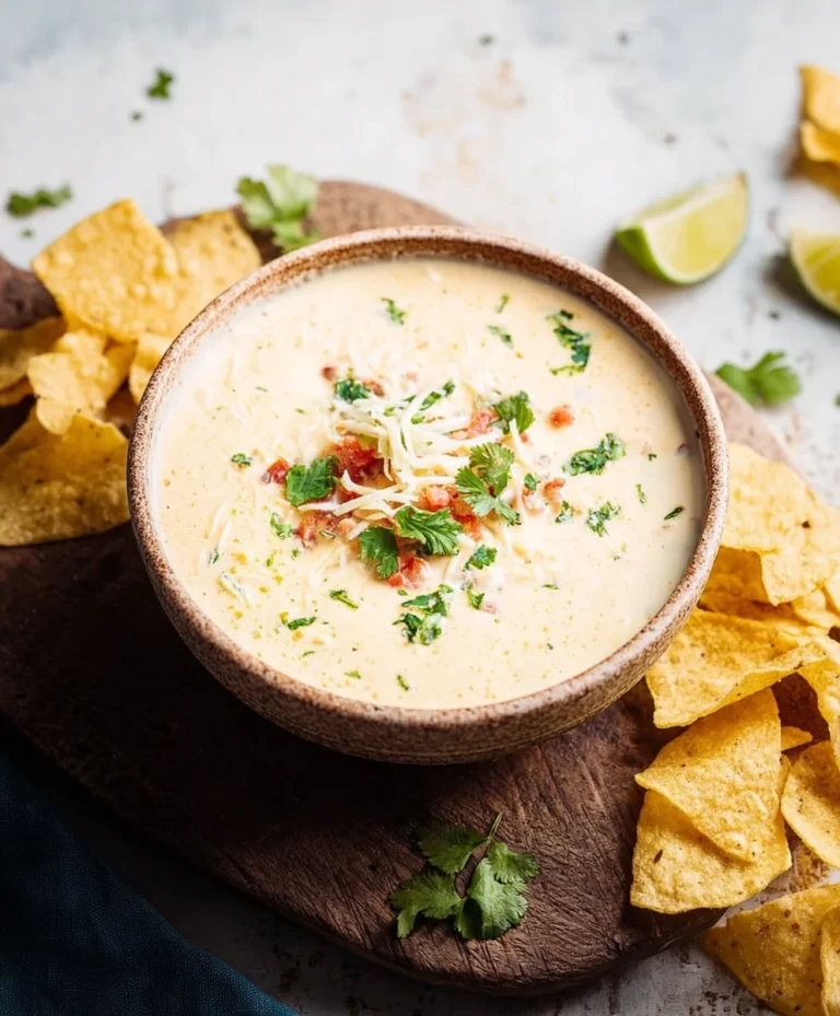 Easy Crockpot White Queso Dip Recipe-Party Favorite