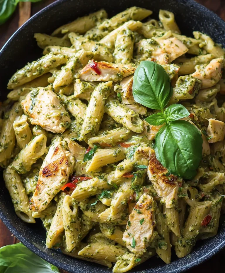 Creamy Chicken Pesto Pasta- Easy Dinner Recipe