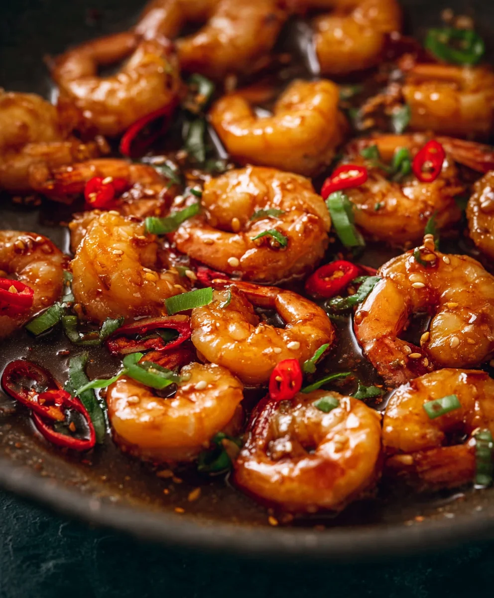 Spicy Chilli Garlic Prawns-Quick & Easy Shrimp Recipe