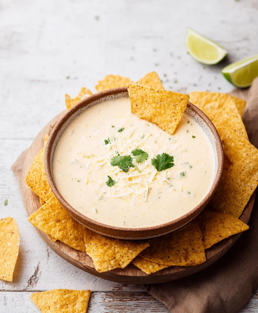 Easy Crockpot White Queso Dip Recipe-Party Favorite