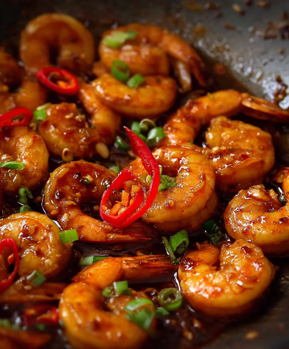 Spicy Chilli Garlic Prawns-Quick & Easy Shrimp Recipe