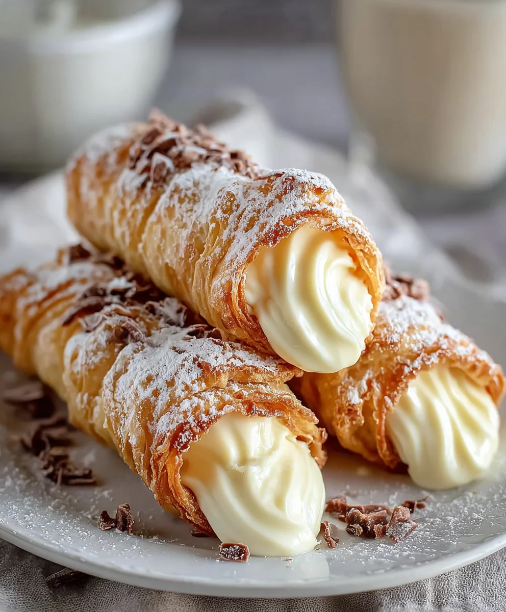 Easy Italian Cream Stuffed Cannoncini Recipe