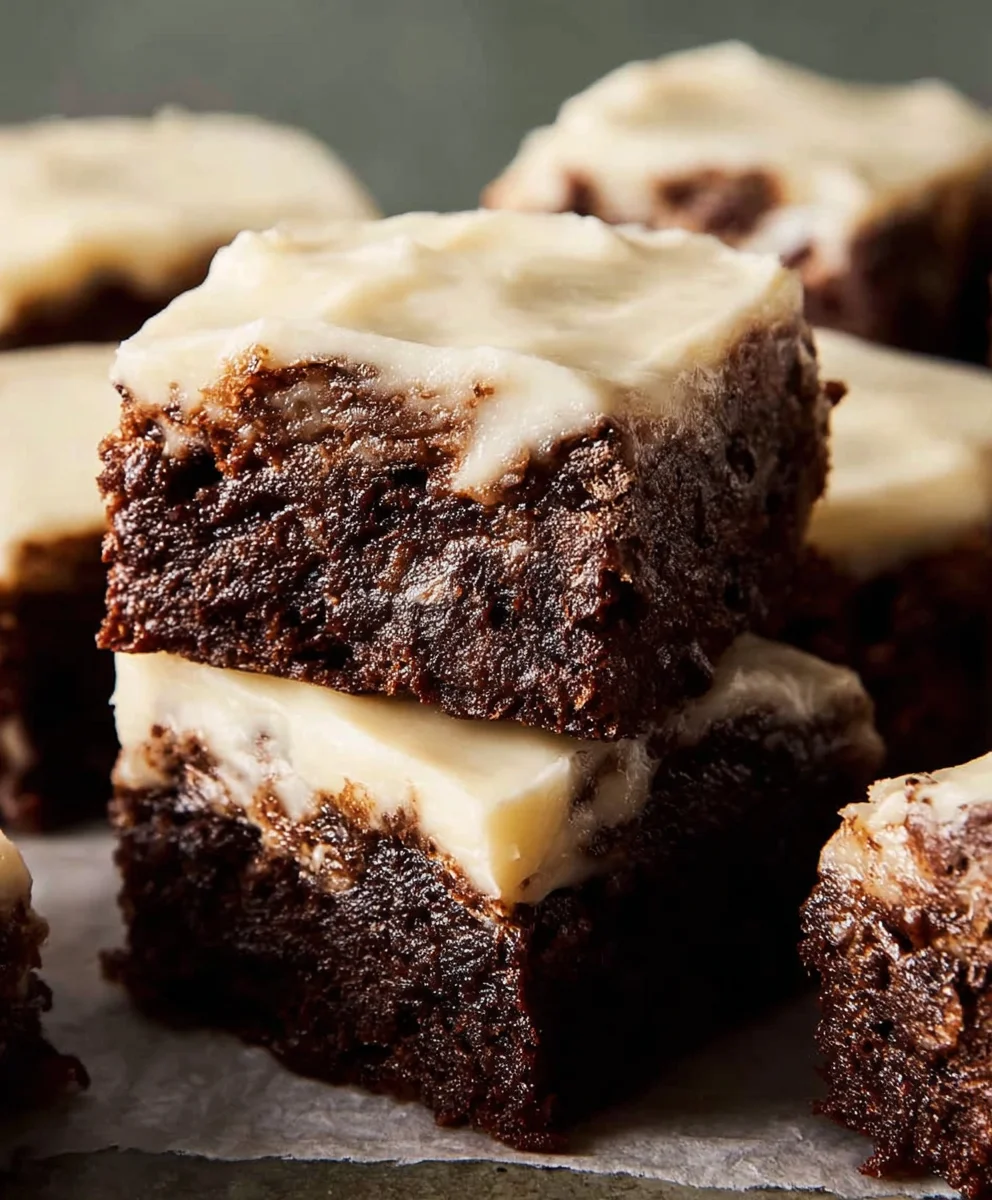 Cream Cheese Frosted Brownies - Decadent Dessert
