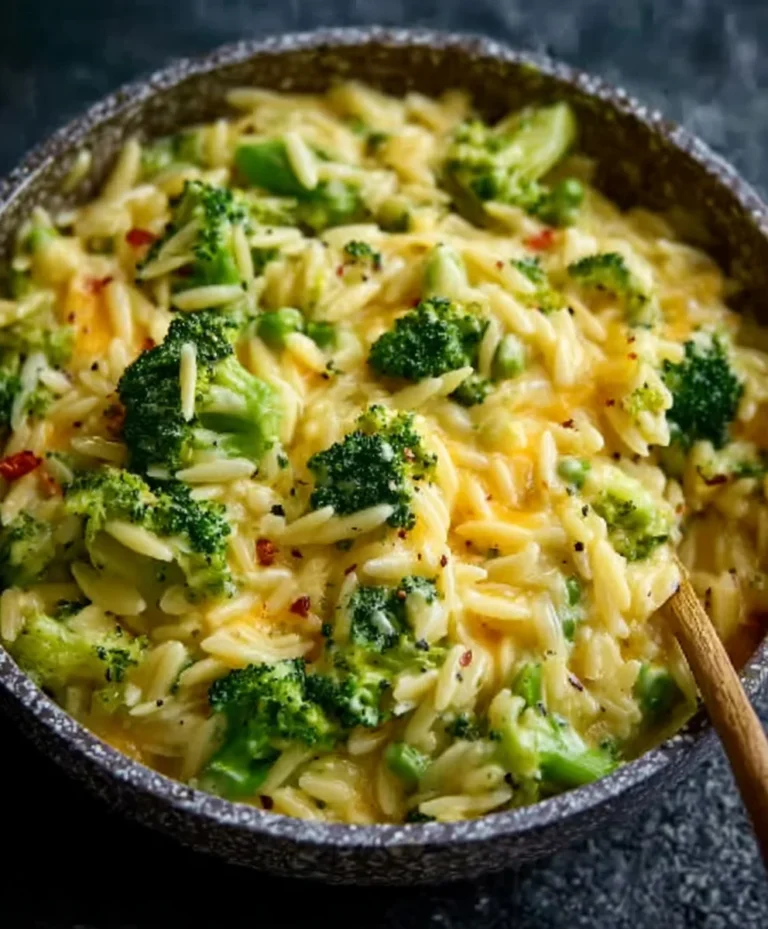 Creamy Broccoli Cheddar Orzo – Easy One-Pot Meal