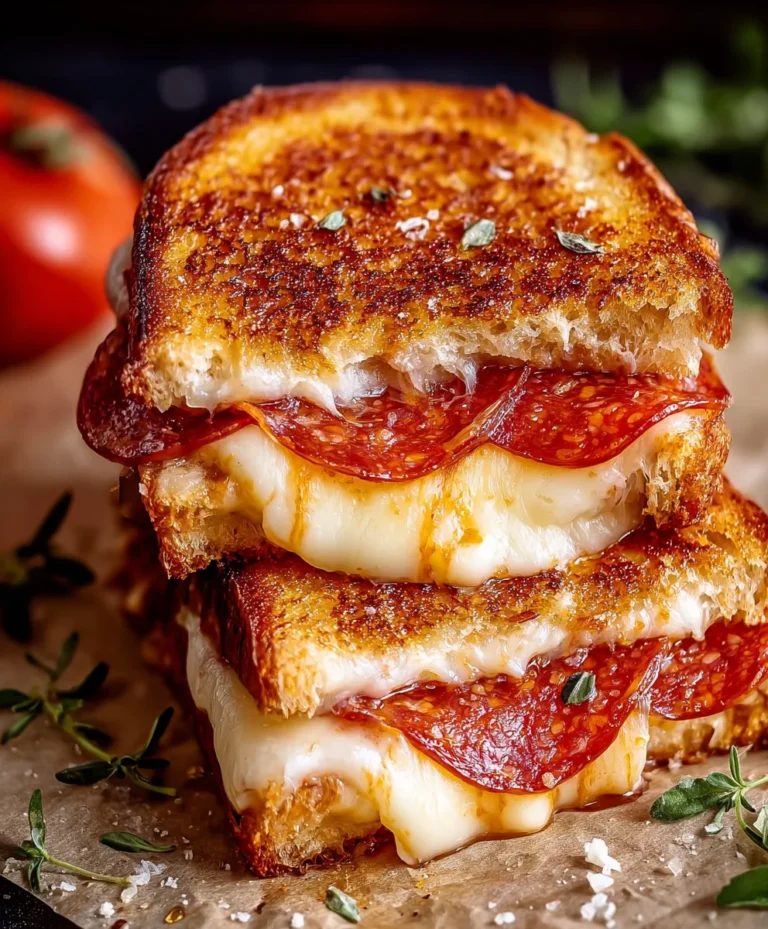 Beef Beef Pepperoni Pizza Grilled Cheese-Ultimate Flavor