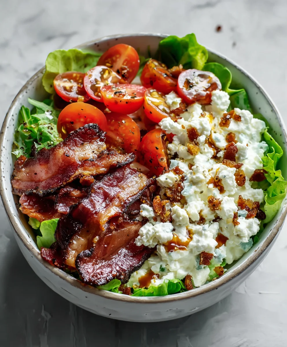 BLT Cottage Cheese Bowl-Beef Beef Bacon Delight