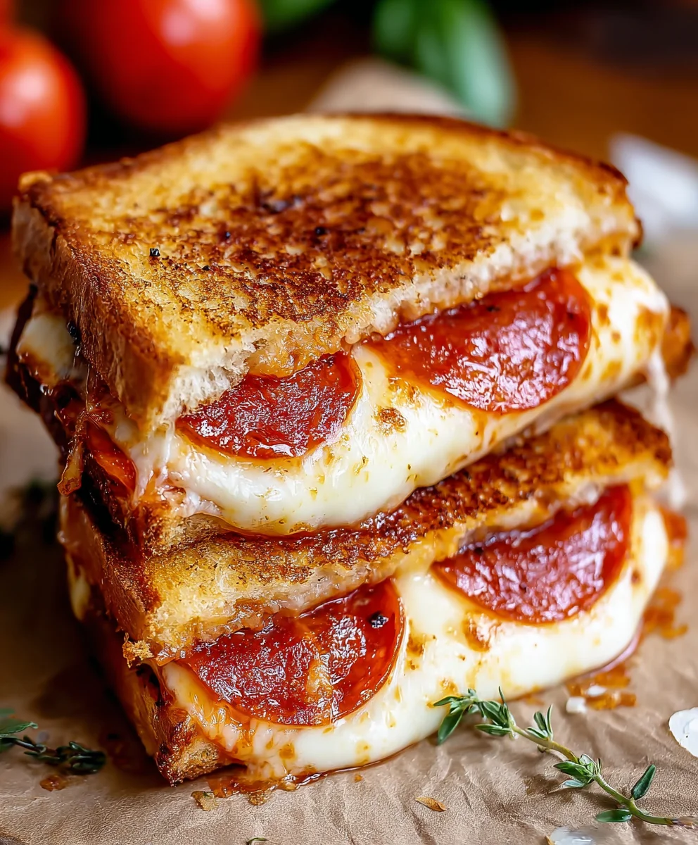 Beef Beef Pepperoni Pizza Grilled Cheese-Ultimate Flavor