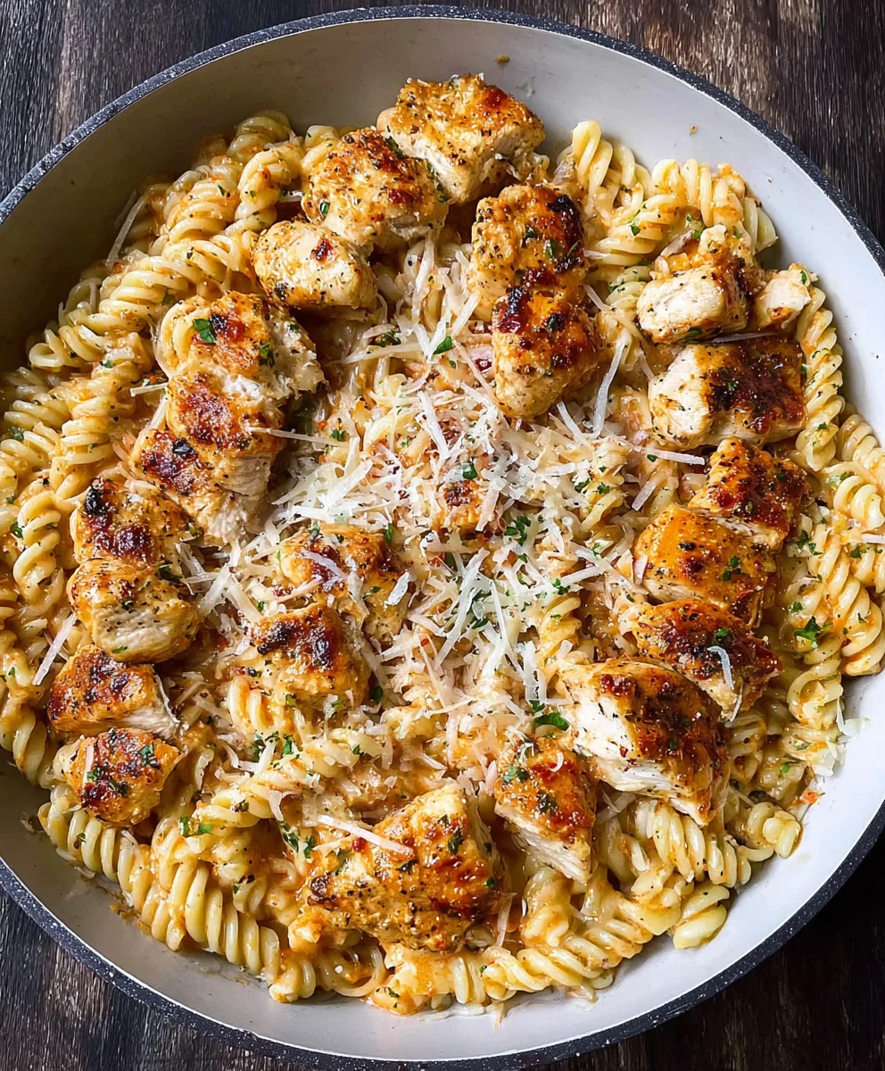 Healthy Garlic Parmesan Chicken Pasta Recipe