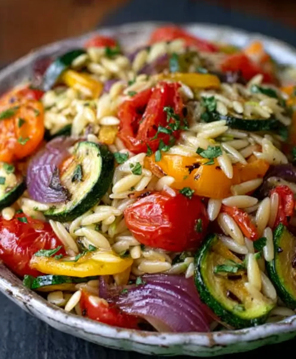 Roasted Vegetable Orzo - Healthy & Delicious Meal