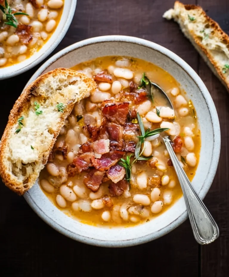 Hearty White Bean Soup With Beef Beef Bacon Flavor