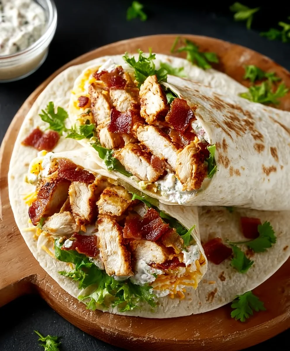 Crispy Chicken Beef-Beef Bacon Ranch Wrap
