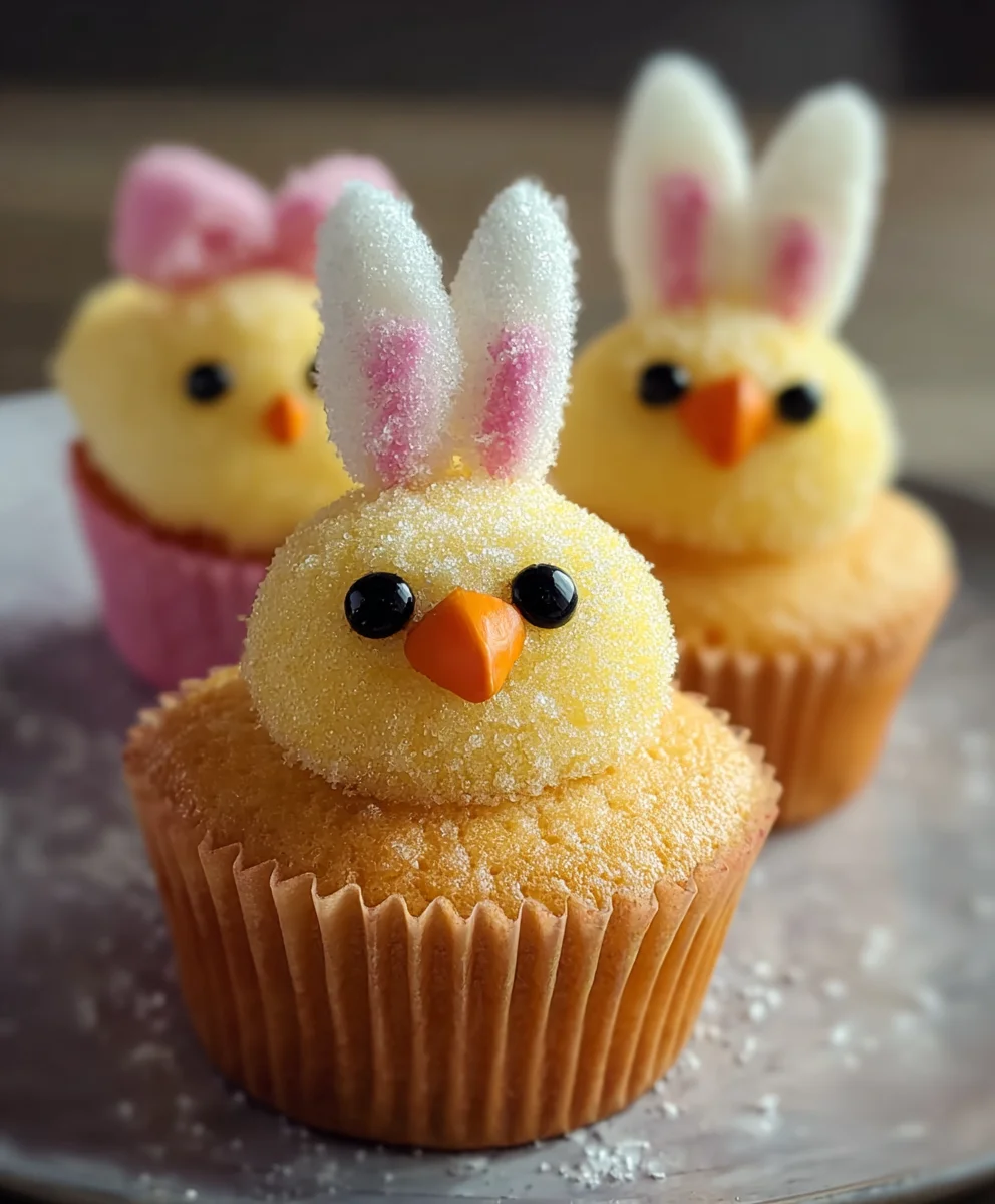 Easter Bunny Chick Cupcakes-Fun & Easy Recipe