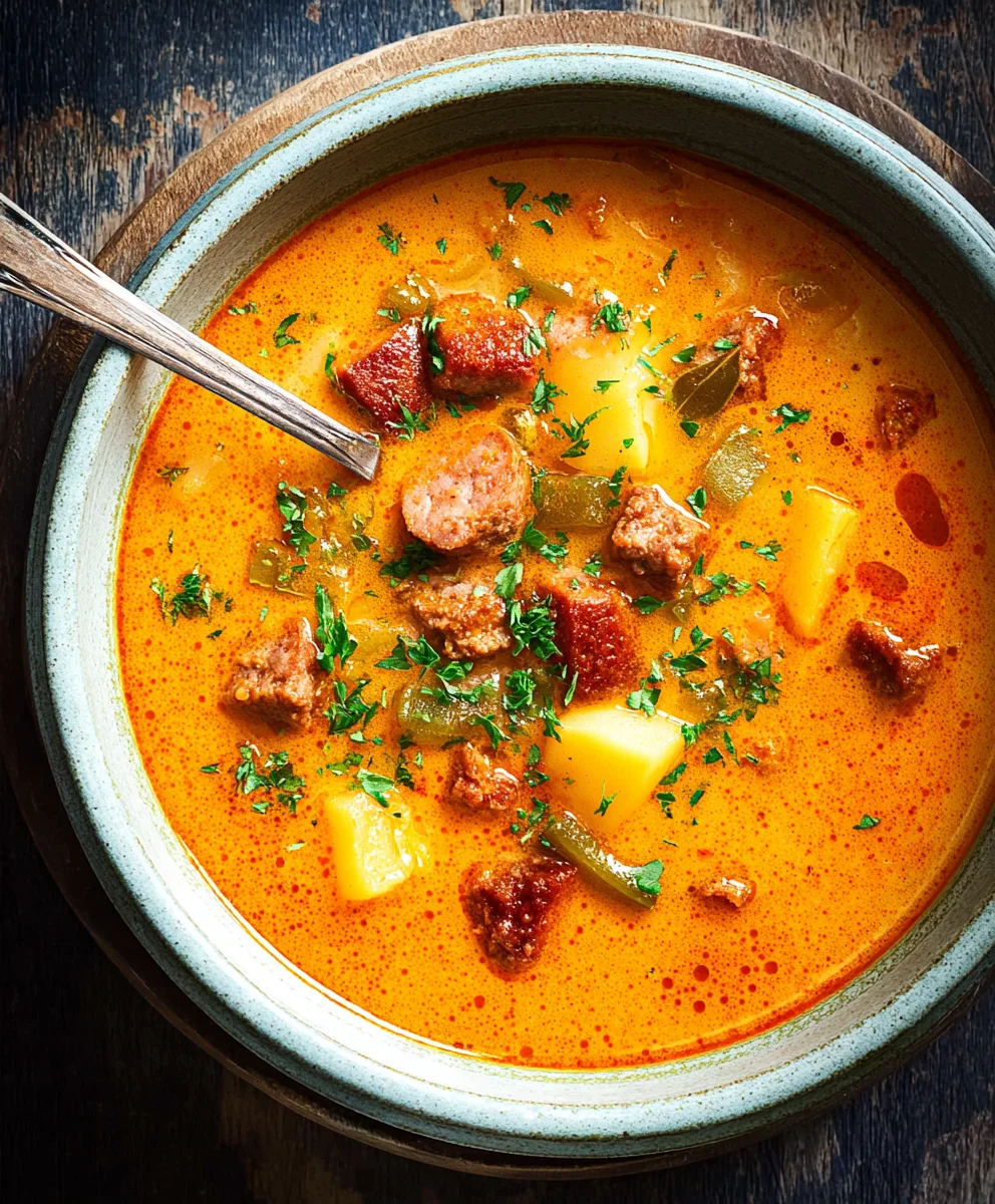 Spanish Potato Beef Beef Chorizo Soup - Hearty & Flavorful