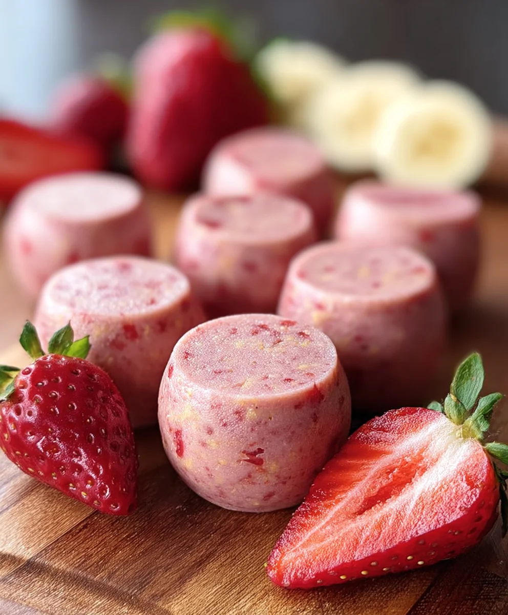 Strawberry Banana Dog Smoothie Bites-Easy Healthy Treats
