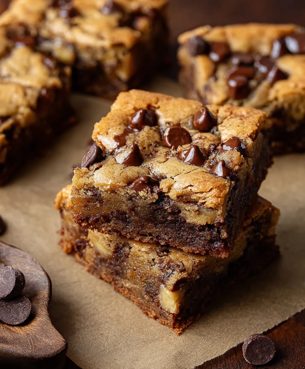 Easy Banana Chocolate Chip Cookie Bars Recipe