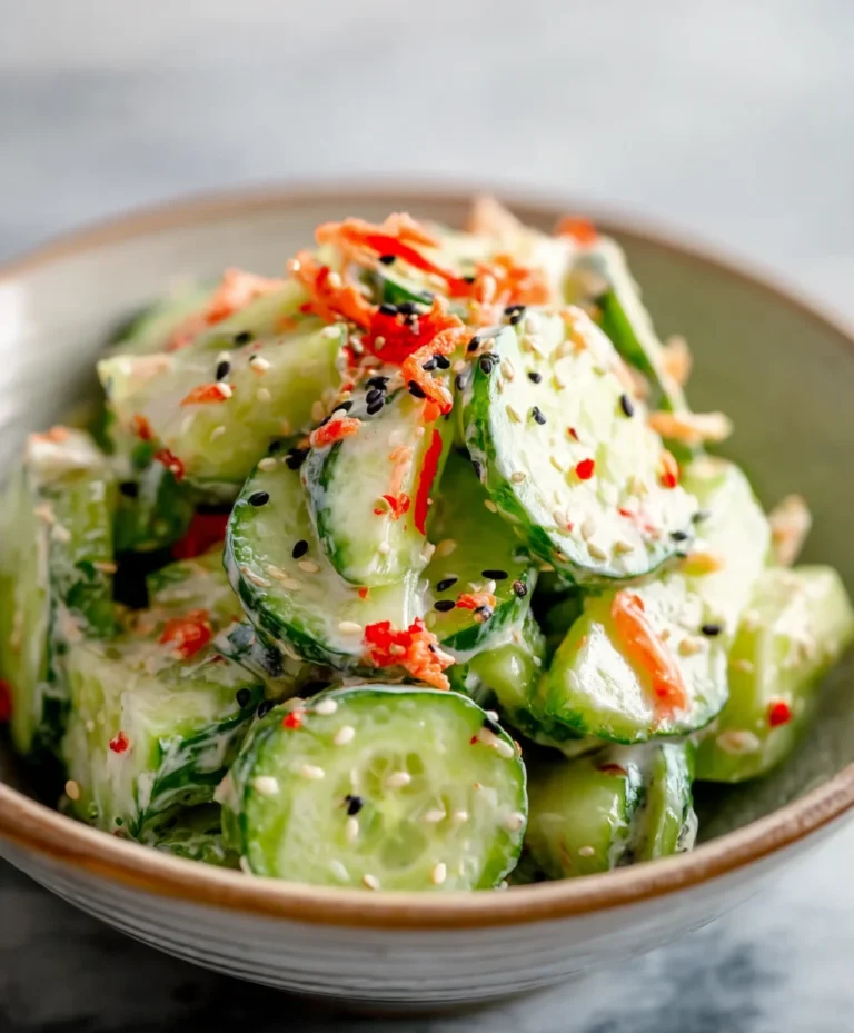 Easy California Roll Cucumber Salad-Fresh & Flavorful
