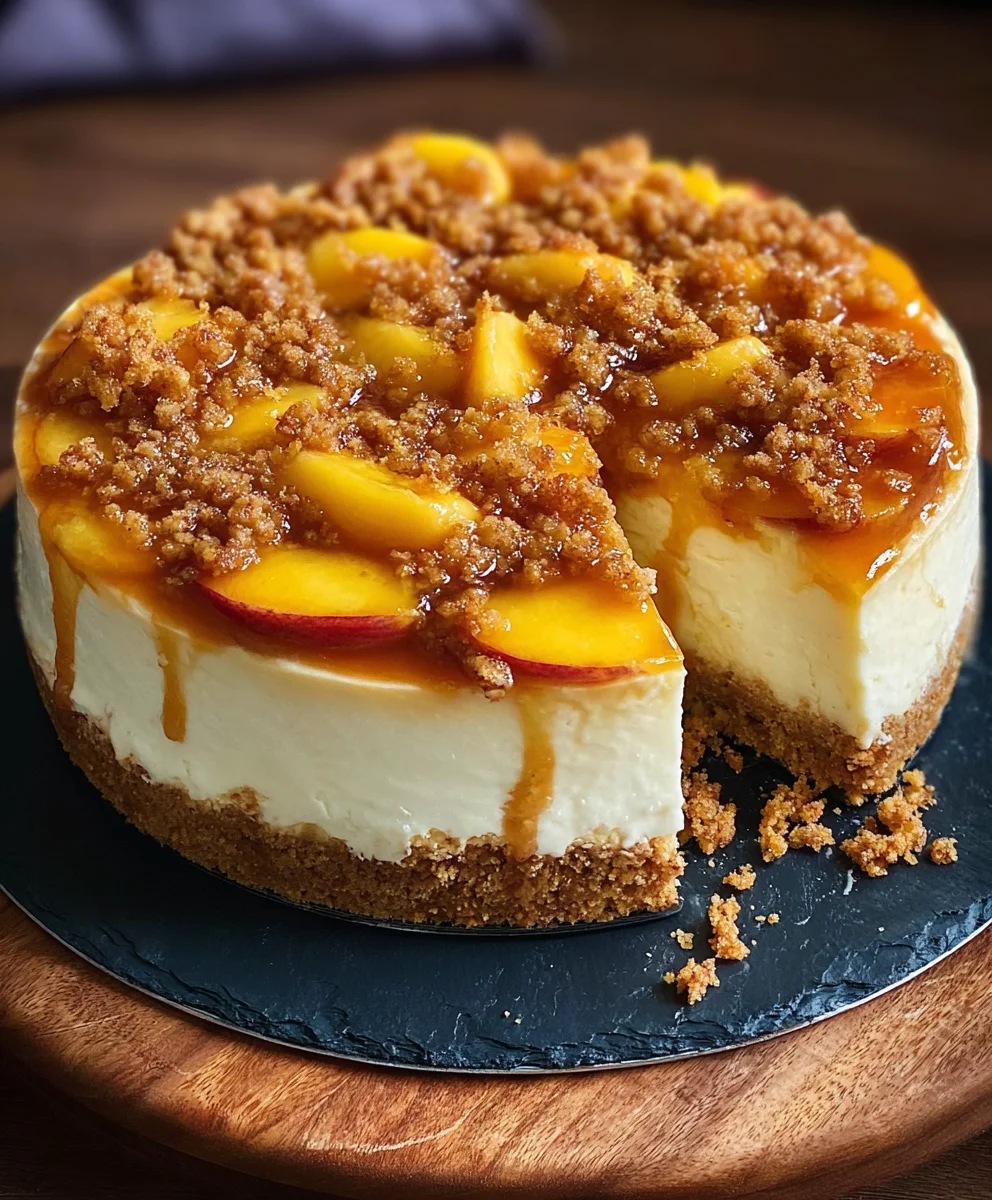 Peach Cobbler Cheesecake-Ultimate Dessert Recipe