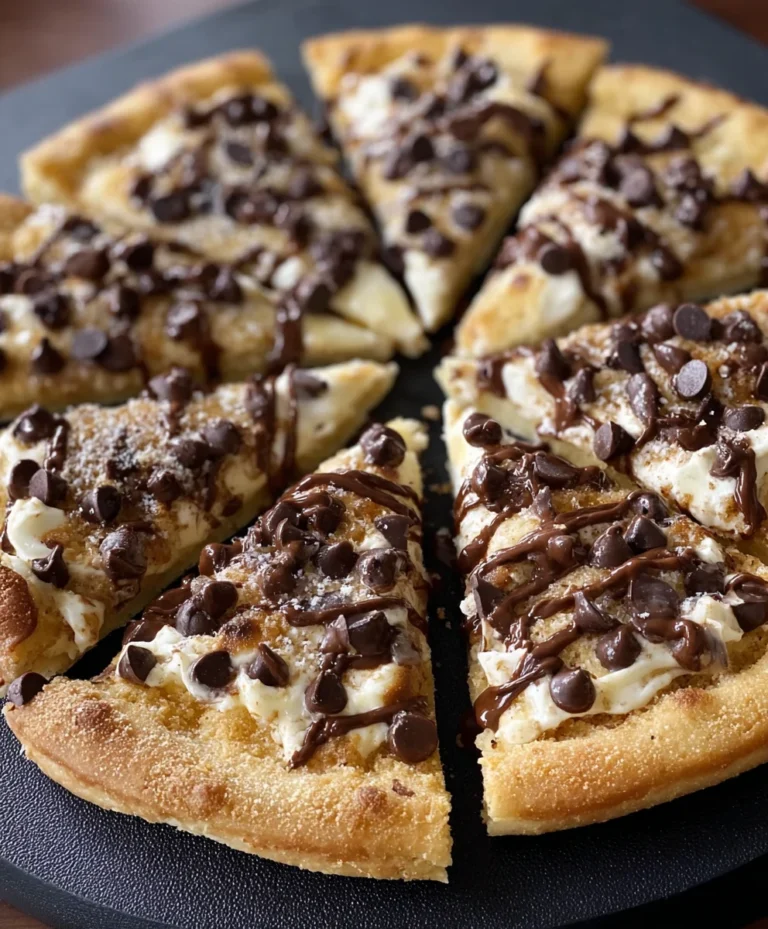 Decadent Chocolate Chip Dessert Pizza Recipe