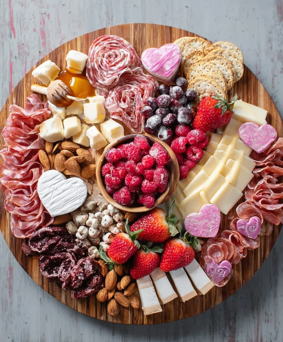 Vnon-alcoholic alentine's Day Non-Non-Non-Alcoholic Alternativeic Charcuterie Board Delights