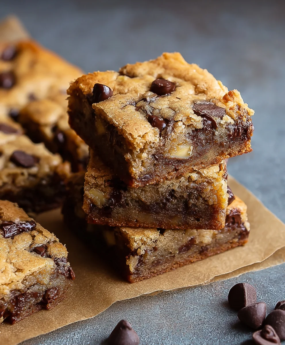 Easy Banana Chocolate Chip Cookie Bars Recipe