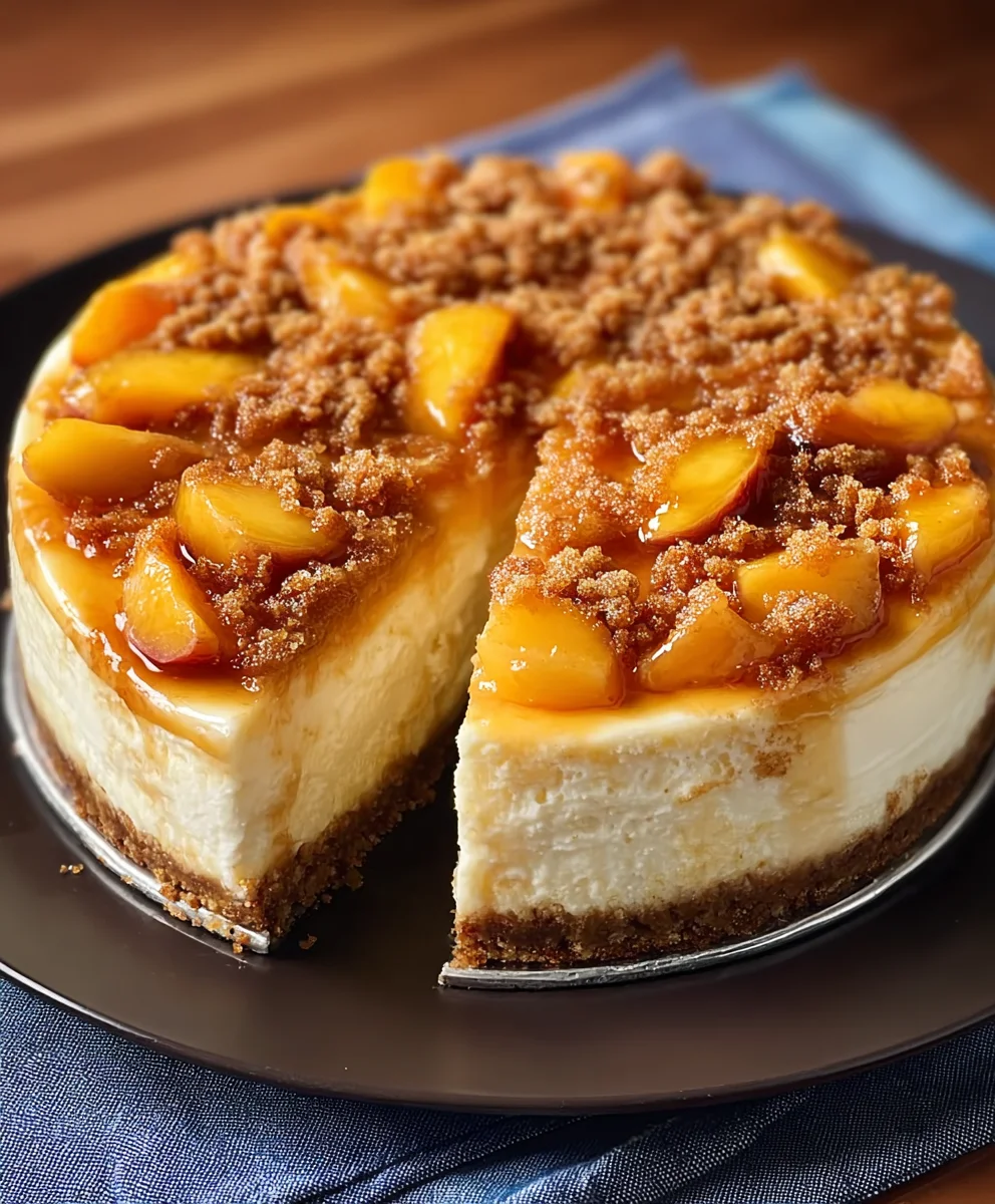 Peach Cobbler Cheesecake-Ultimate Dessert Recipe