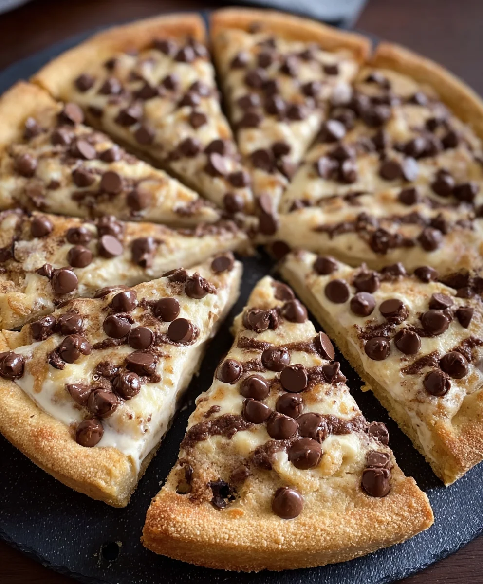 Decadent Chocolate Chip Dessert Pizza Recipe
