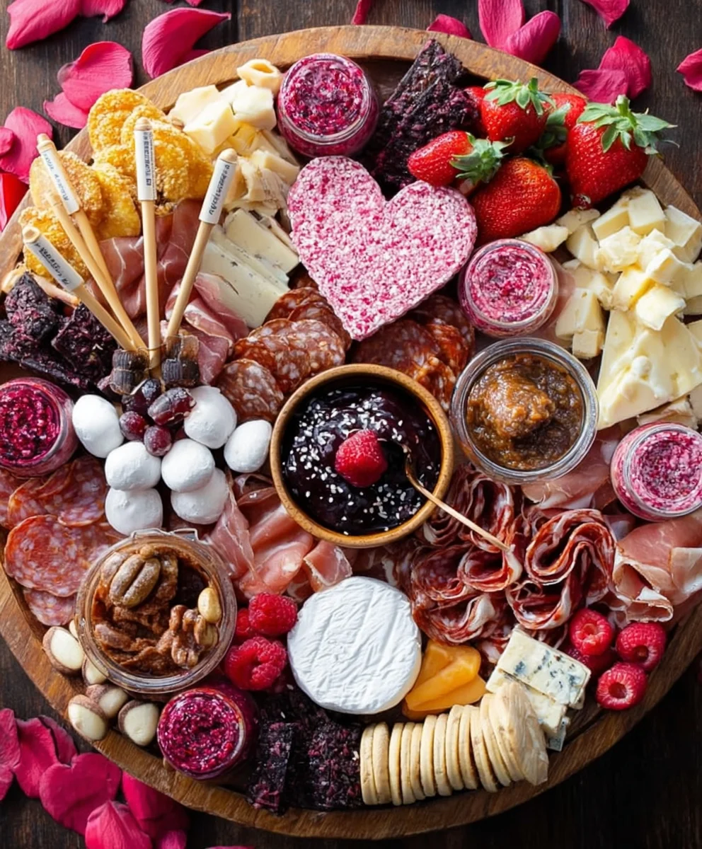 Vnon-alcoholic alentine's Day Non-Non-Non-Alcoholic Alternativeic Charcuterie Board Delights