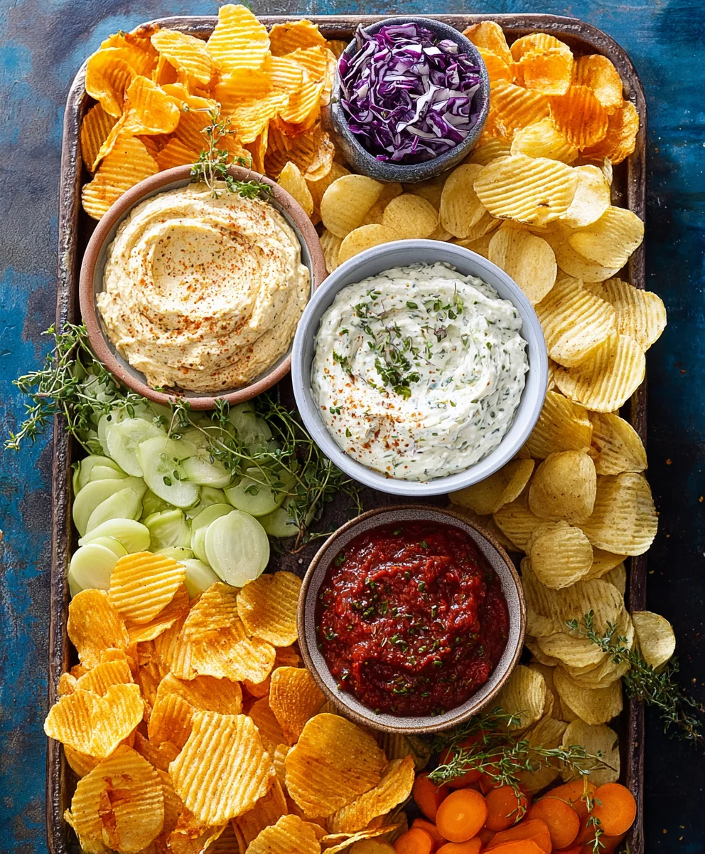 Easy Chips and Dip Platter- Crowd-Pleasing Snack Ideas