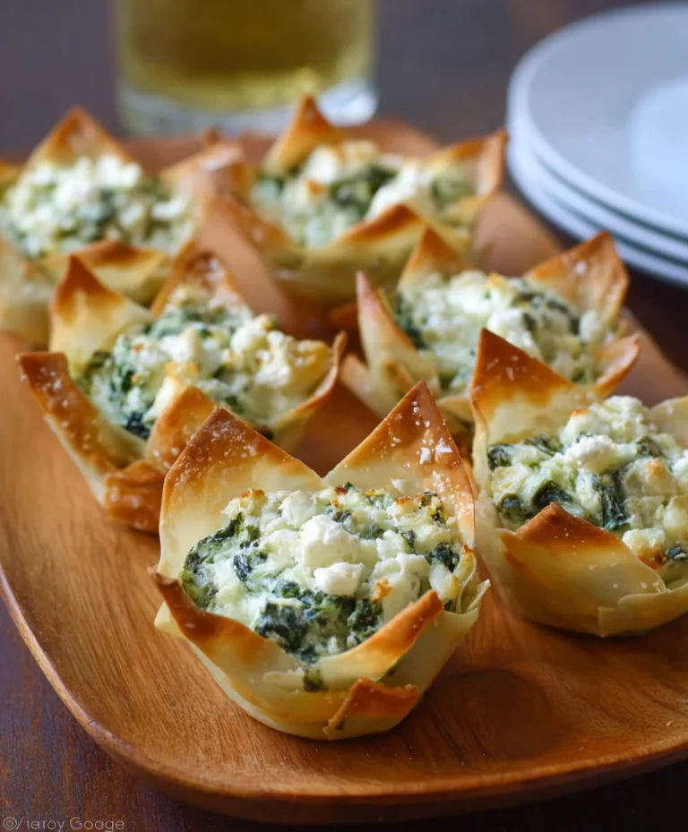 Spinach Artichoke Wonton Cups- Easy Appetizer Recipe
