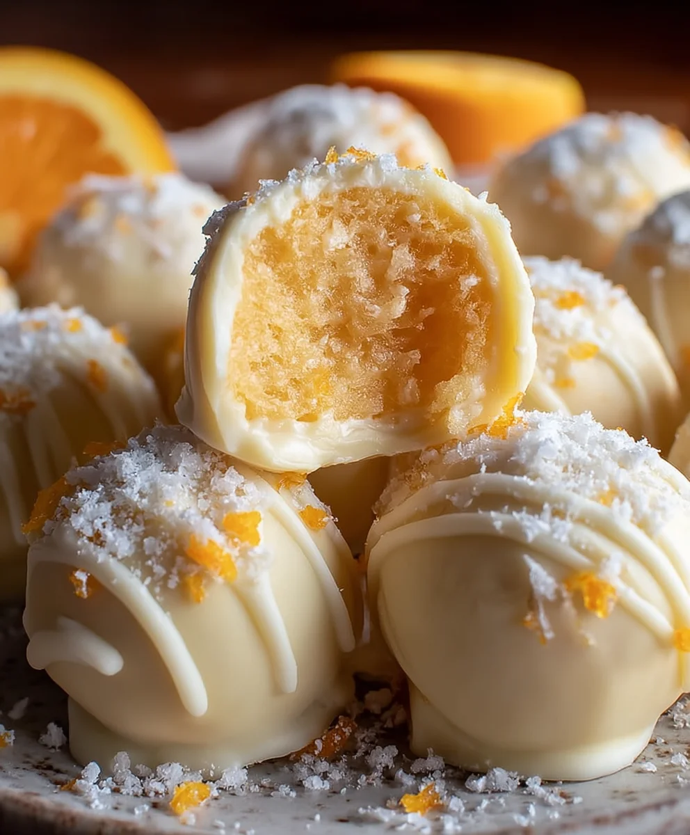 White Chocolate Orange Creamsicle Truffles-Easy Recipe