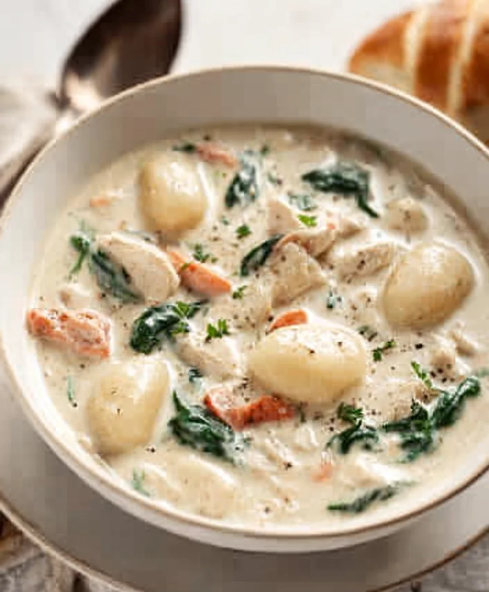 Olive Garden Chicken Gnocchi Soup-Copycat Recipe