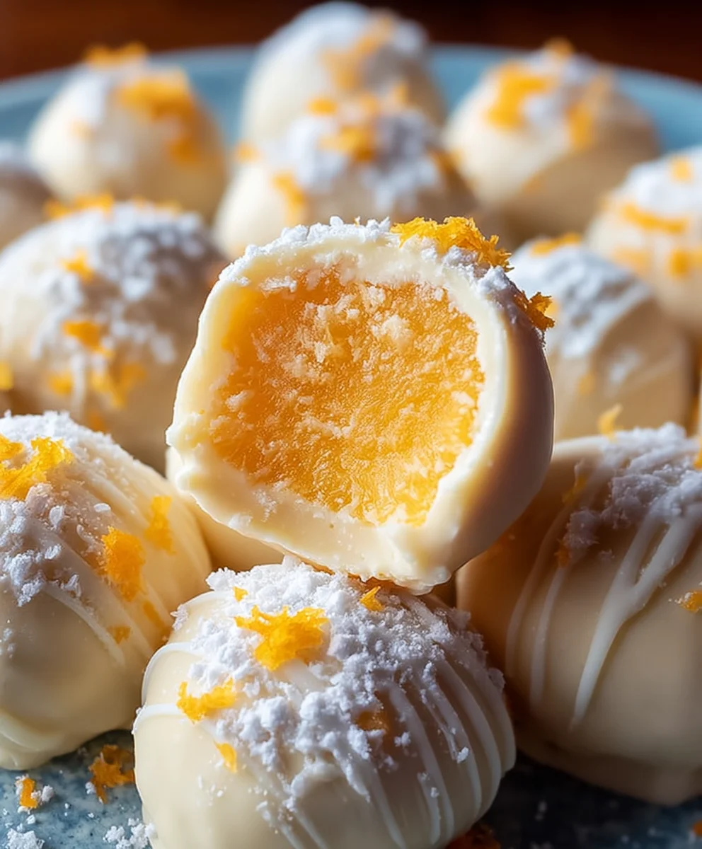 White Chocolate Orange Creamsicle Truffles-Easy Recipe