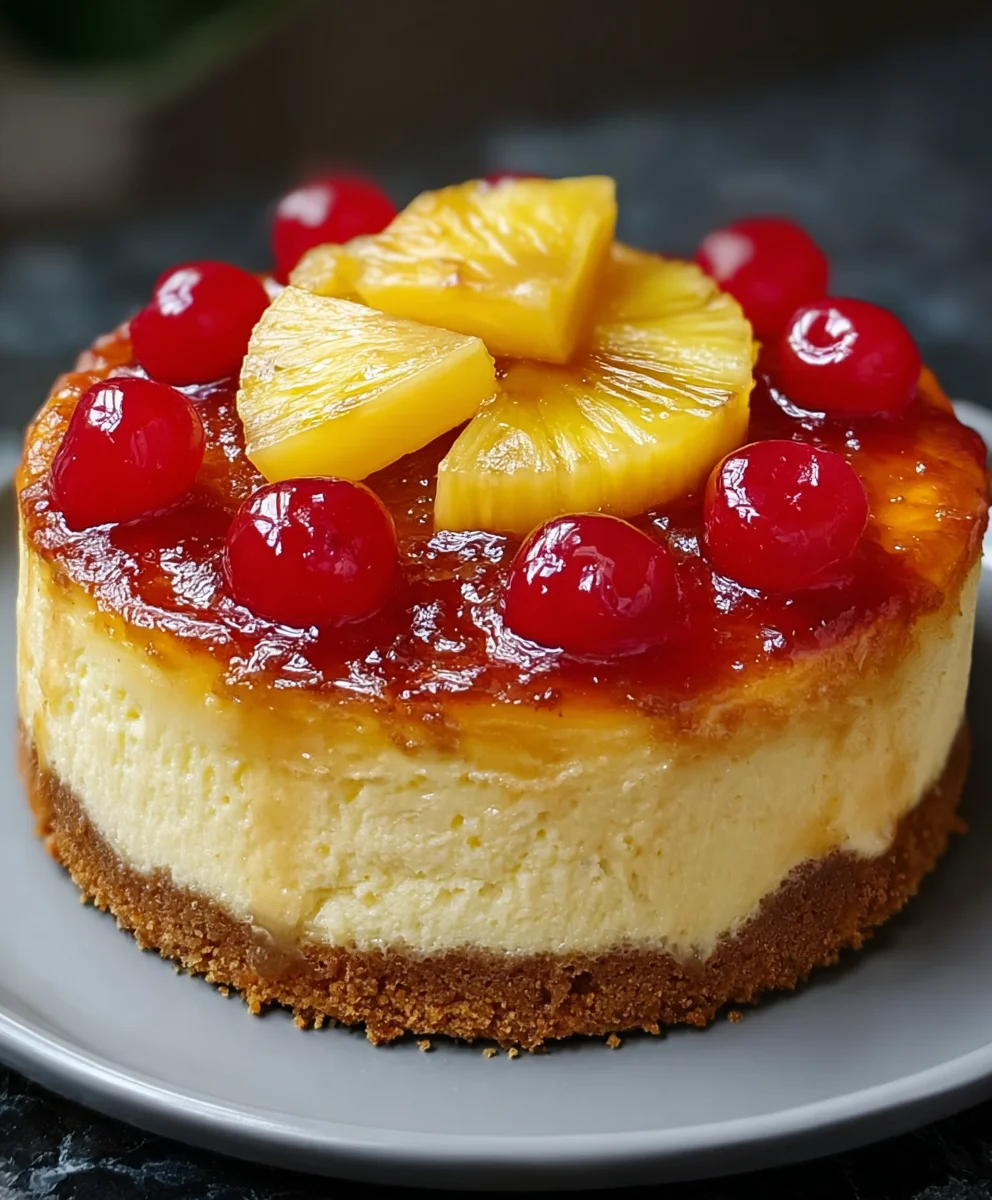 Pineapple Upside Down Cheesecake Delight