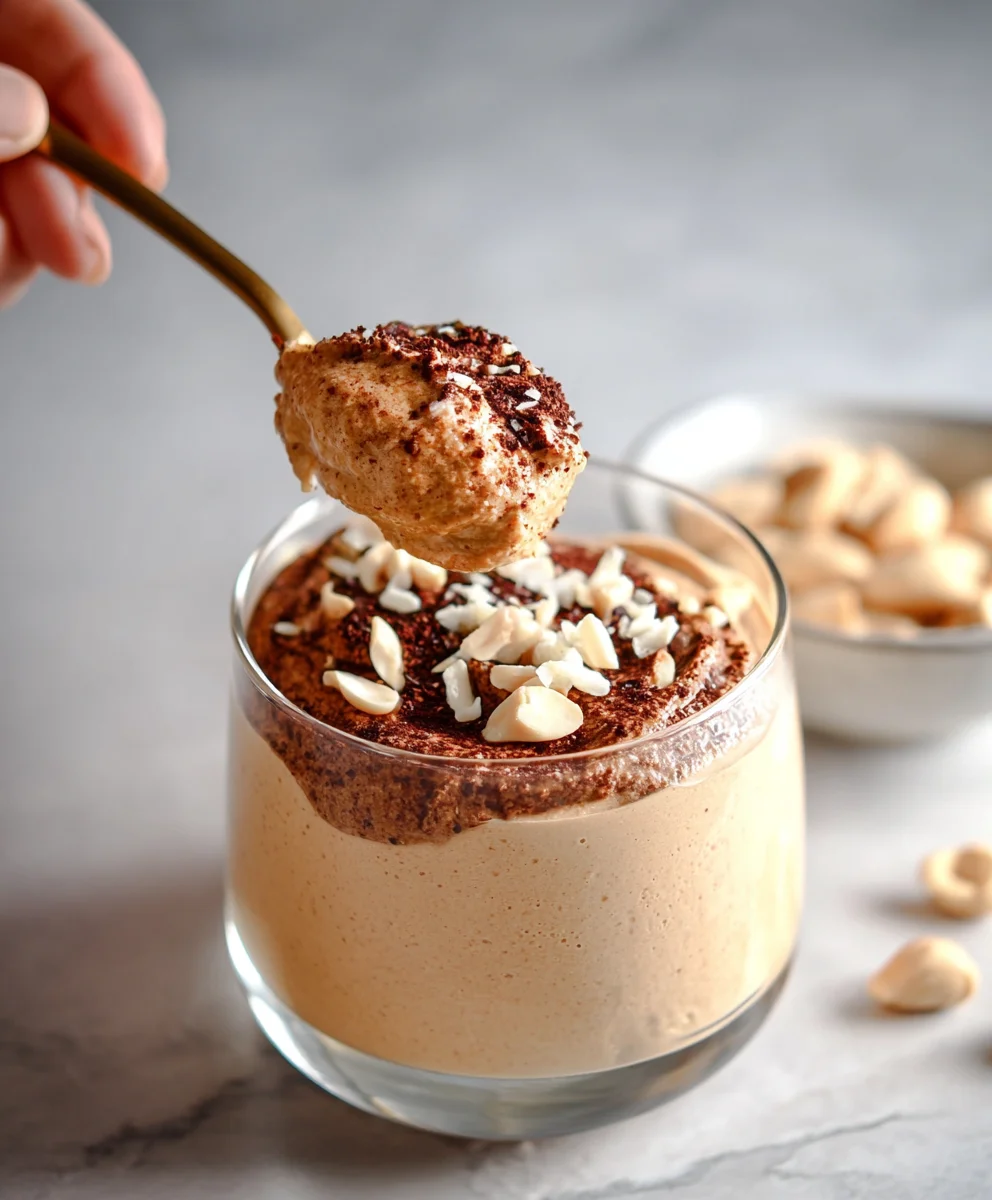 Cottage Cheese Peanut Butter Mousse-Healthy Dessert