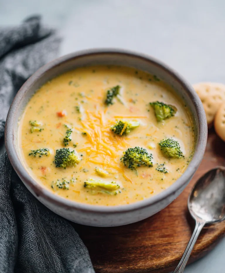 Cheesy Cheddar Broccoli Soup- Creamy & Delicious
