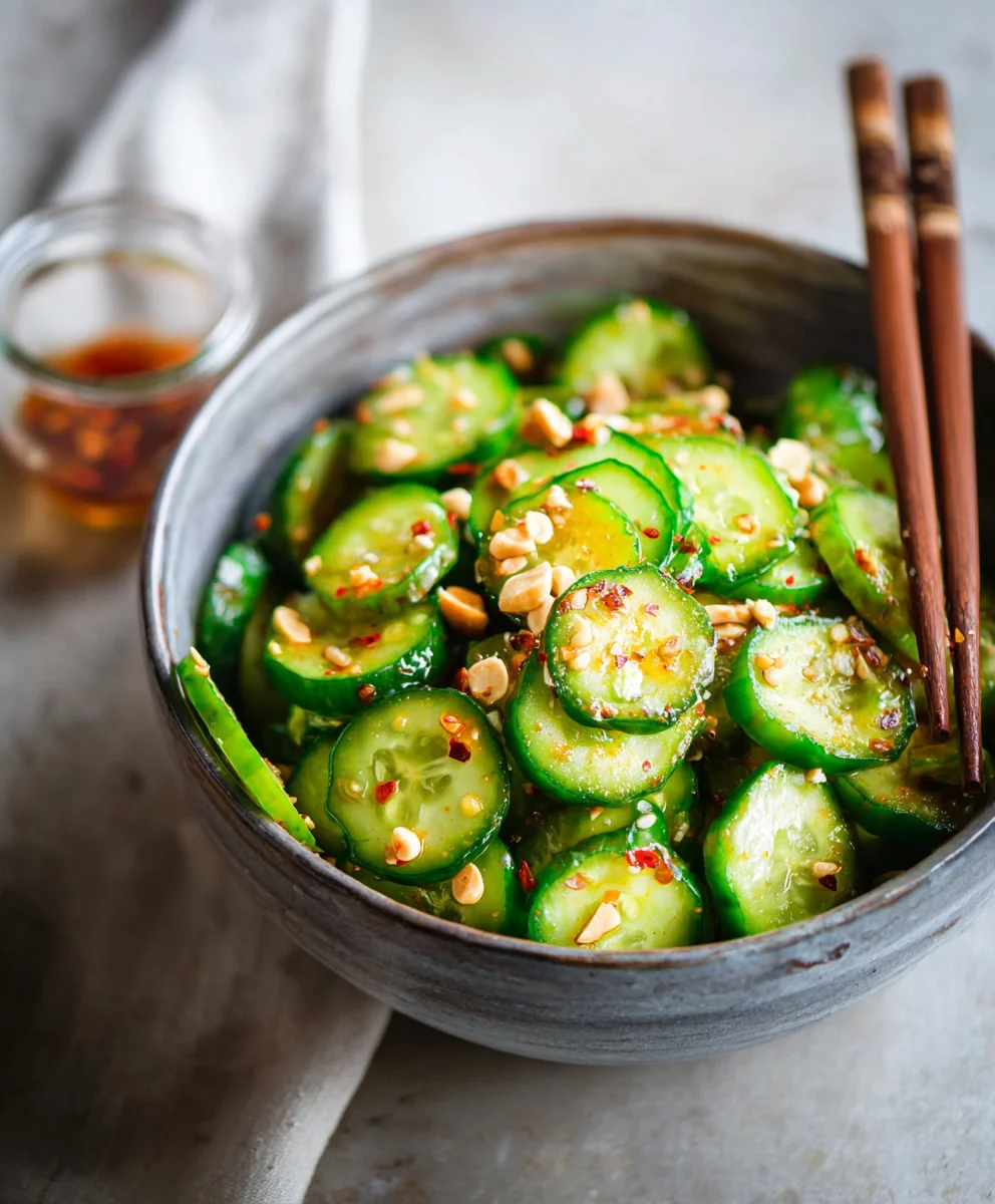 Easy Asian Cucumber Salad- Quick Refreshing Recipe