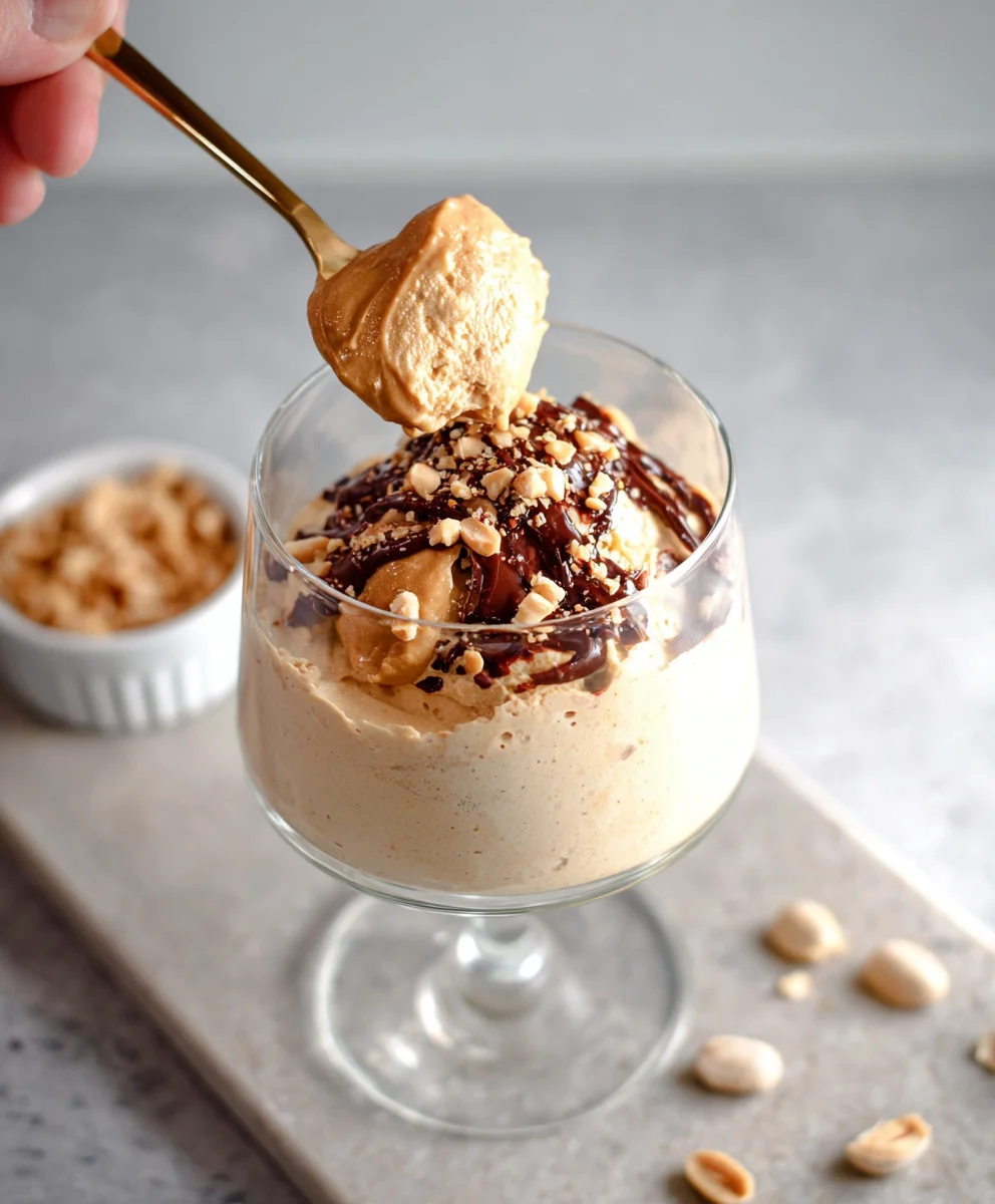Cottage Cheese Peanut Butter Mousse-Healthy Dessert