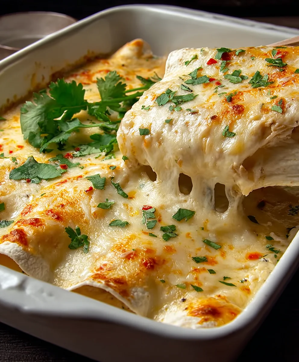 Easy White Chicken Enchiladas - Quick & Creamy Dinner