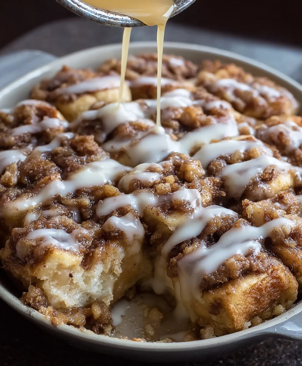 Apple Crisp Cinnamon Roll Casserole Recipe
