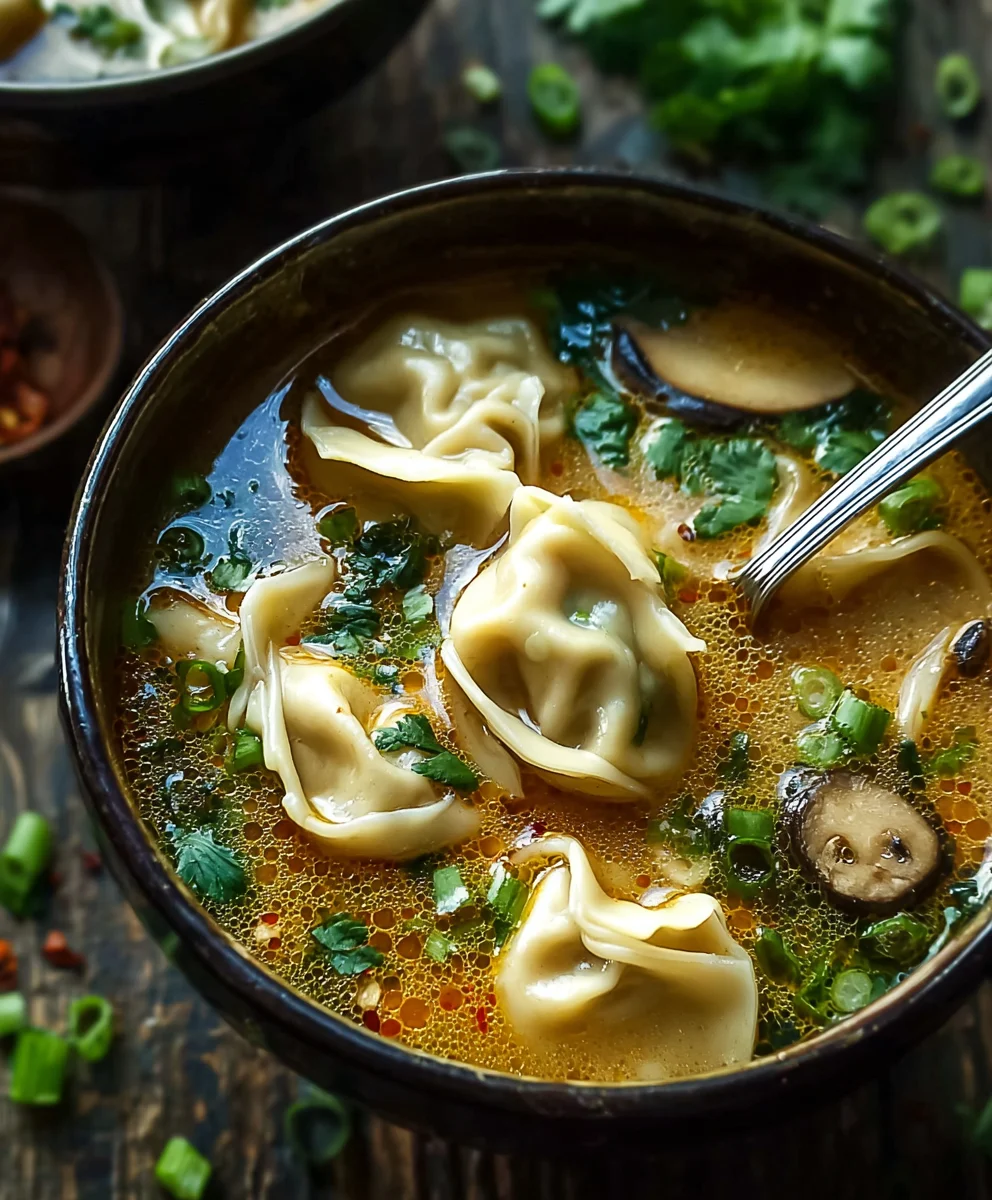 Cozy Thai Potsticker Soup - Comfort Food Recipe