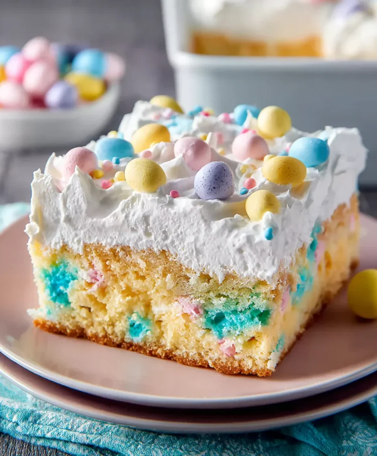 Easy Easter Poke Cake Recipe-Festive & Delicious