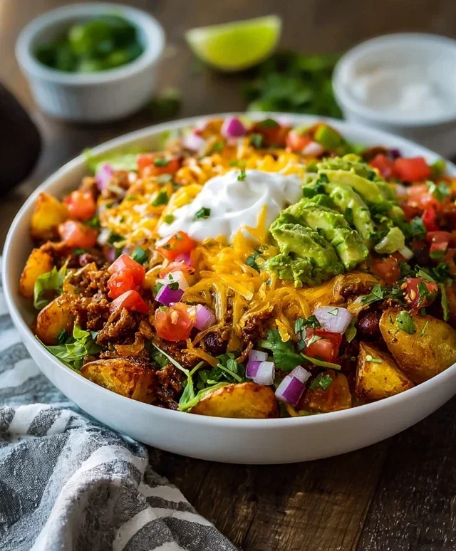 Loaded Potato Taco Bowl