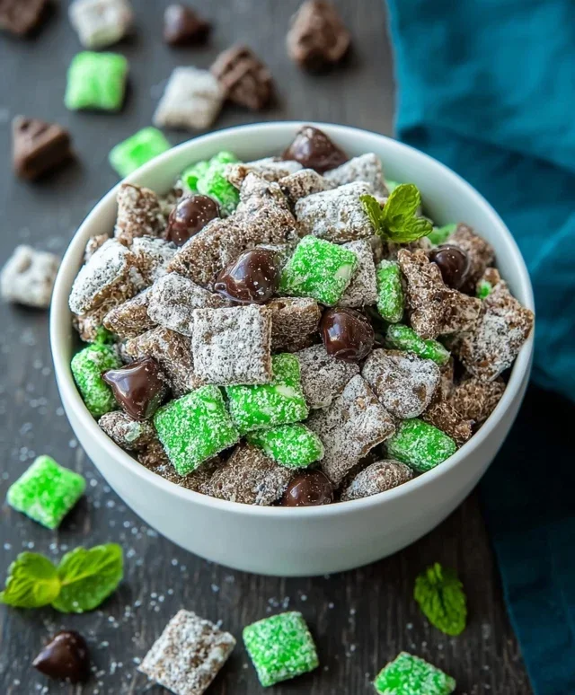 Mint Chocolate Muddy Buddy