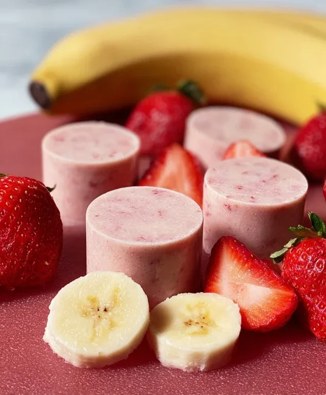 Strawberry and Banana Smoothie Bites for Dogs