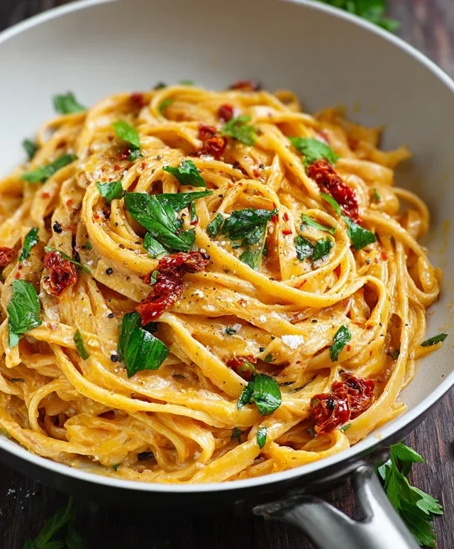 Vegan Creamy Sun Dried Tomato Pasta Recipe