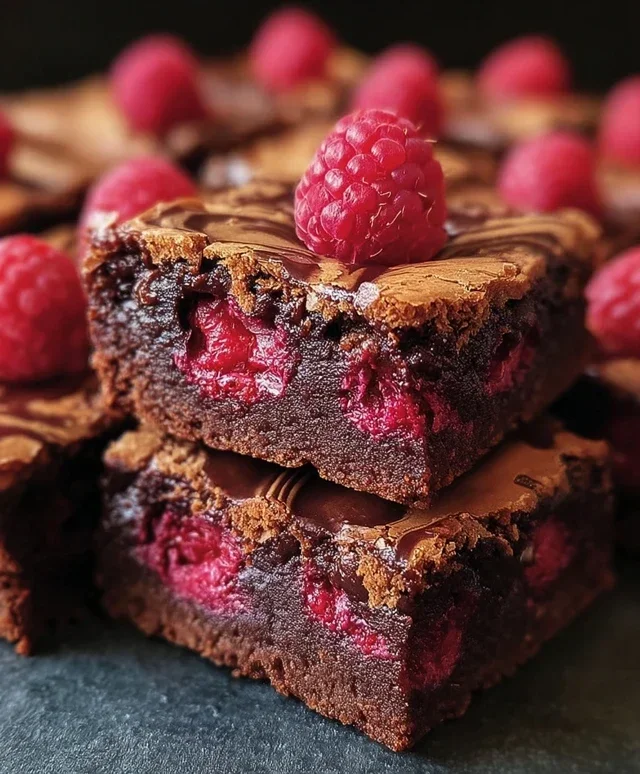Raspberry Swirl Brownies