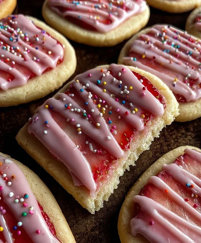 Strawberry Pop Tart Cookies