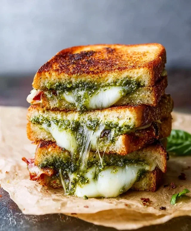 Sourdough Pesto Grilled Cheese